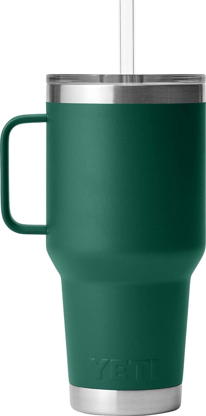Yeti Rambler 1L Straw Mug Black Forest Green Yeti