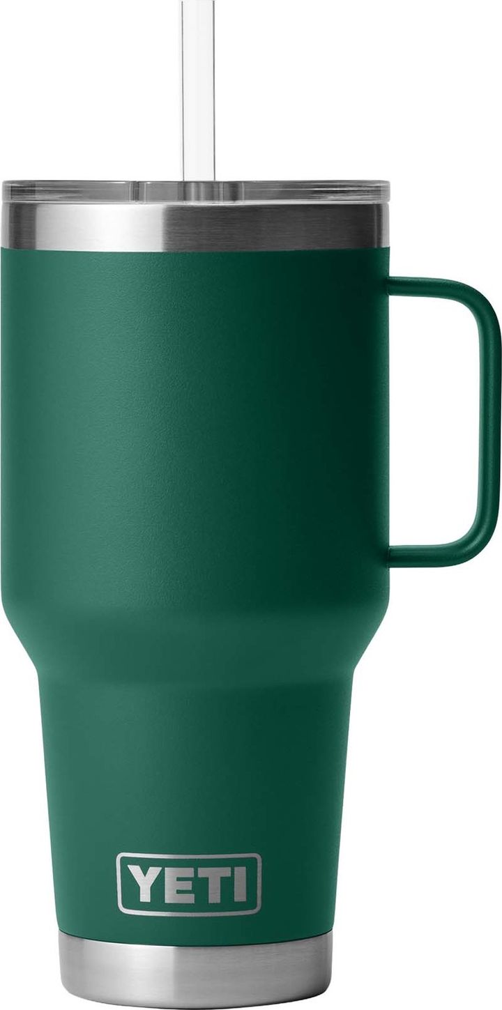 Yeti Rambler 1L Straw Mug Black Forest Green Yeti