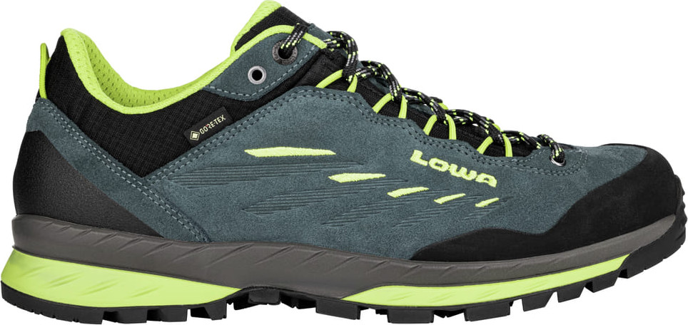 LOWA Men's Delago GORE-TEX Low Petrol/Lime Vandringsskor 41.5