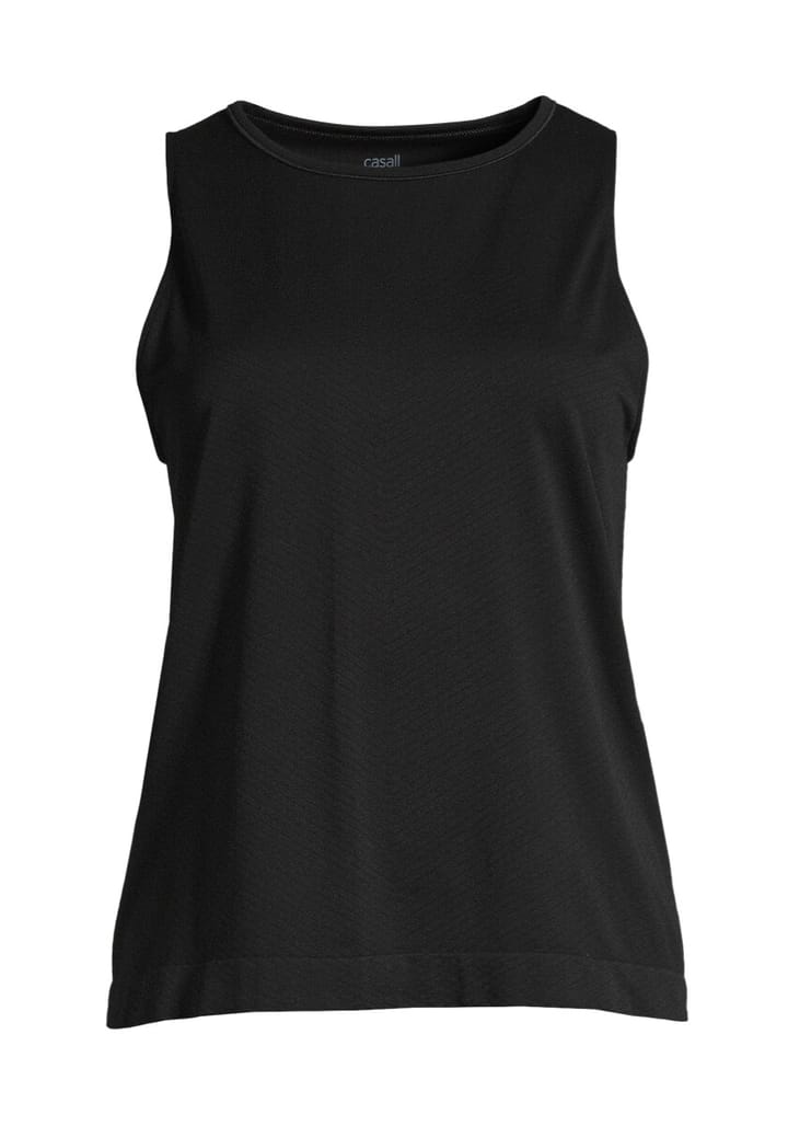 Casall Seamless Blocked Tank Black Casall