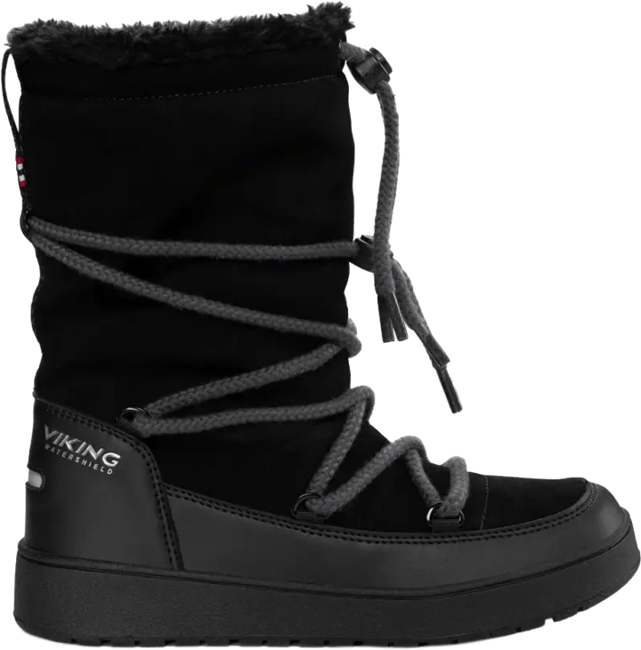 Viking Footwear Junior´s Snowcord Tall Warm Wp Black Viking Footwear