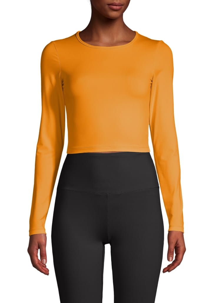 Casall Women's Crop Long Sleeve Sunset Yellow Casall Casall Women's Crop Long Sleeve Sunset Yellow Casall