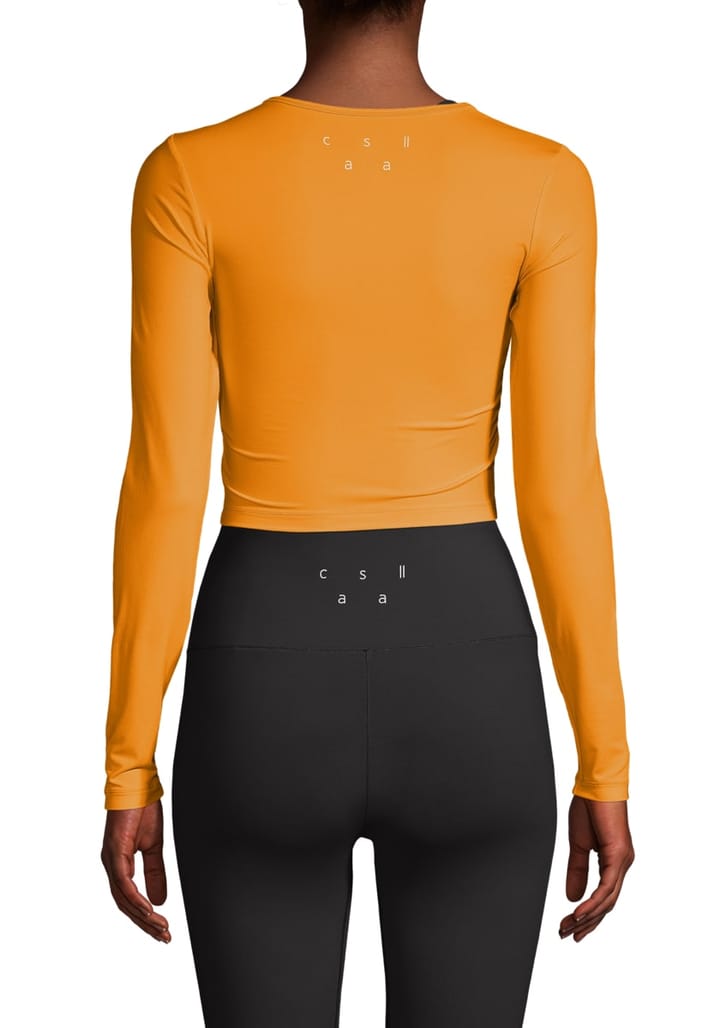 Casall Women's Crop Long Sleeve Sunset Yellow Casall Casall Women's Crop Long Sleeve Sunset Yellow Casall
