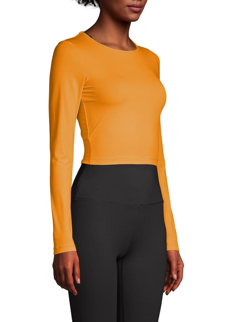 Casall Women's Crop Long Sleeve Sunset Yellow Casall Casall Women's Crop Long Sleeve Sunset Yellow Casall