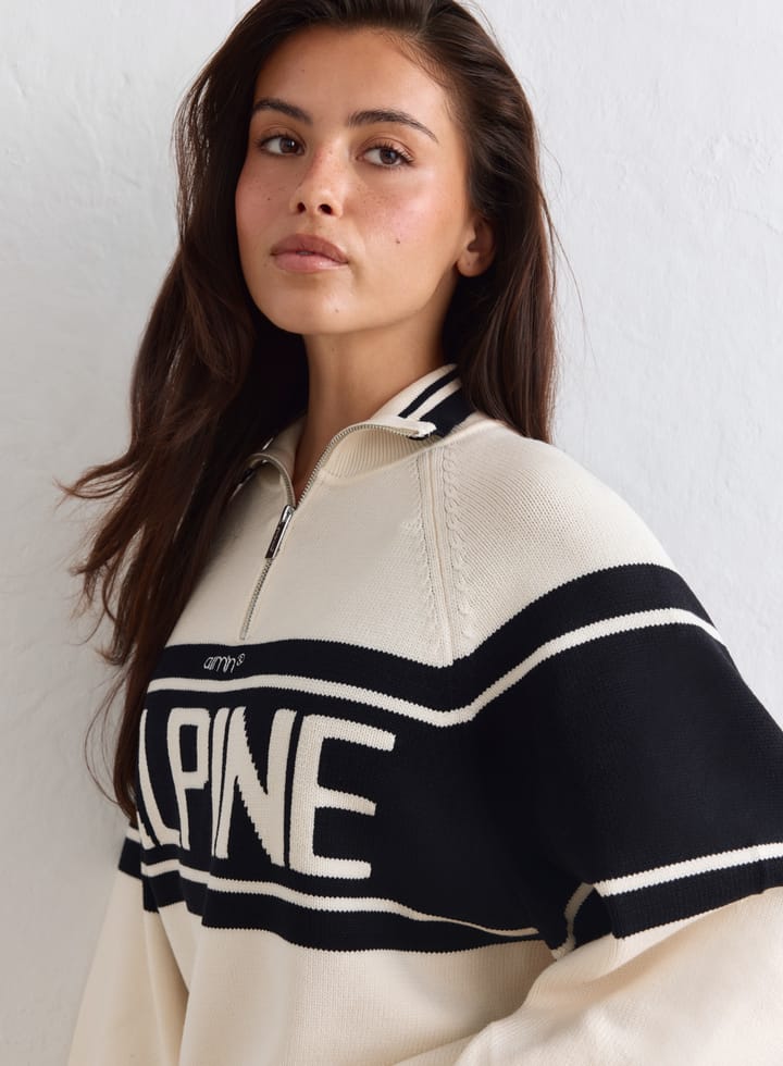Aim'n Women's Alpine Knitted Half Zip Black/white Aim'n