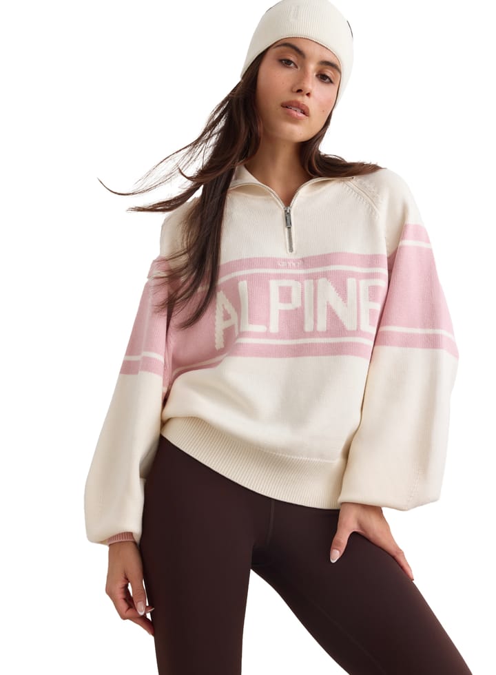 Aim'n Women's Alpine Knitted Half Zip Pink Frost Aim'n