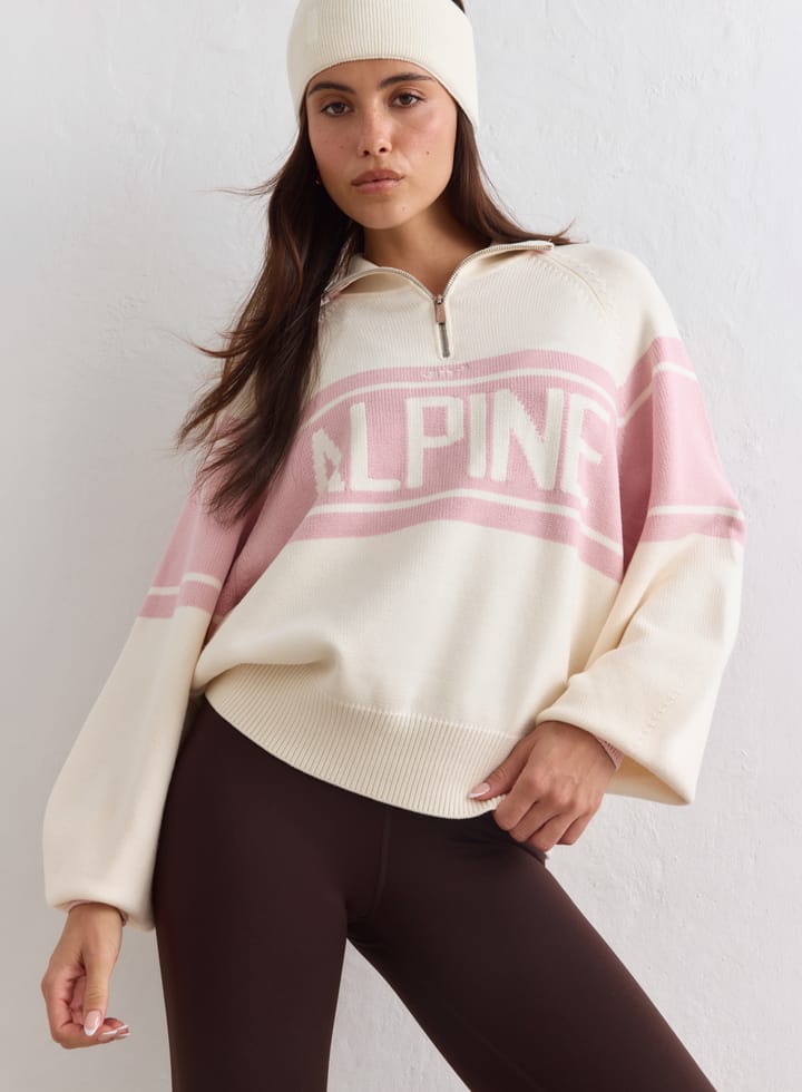 Aim'n Women's Alpine Knitted Half Zip Pink Frost Aim'n