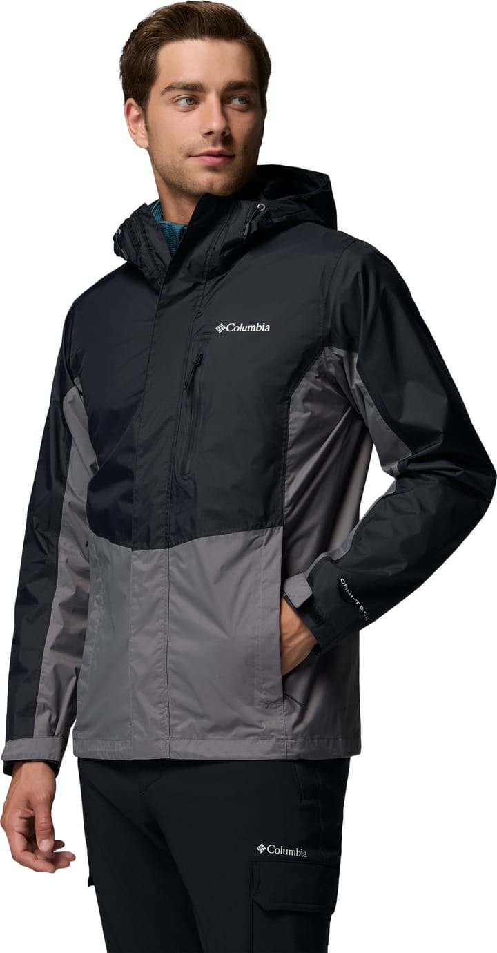 Columbia Men's Pouring Adventure III Jacket Black, City Grey Columbia Columbia Men's Pouring Adventure III Jacket Black, City Grey Columbia