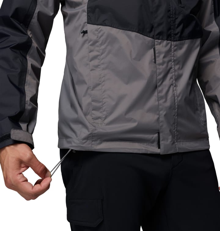 Columbia Men's Pouring Adventure III Jacket Black, City Grey Columbia Columbia Men's Pouring Adventure III Jacket Black, City Grey Columbia