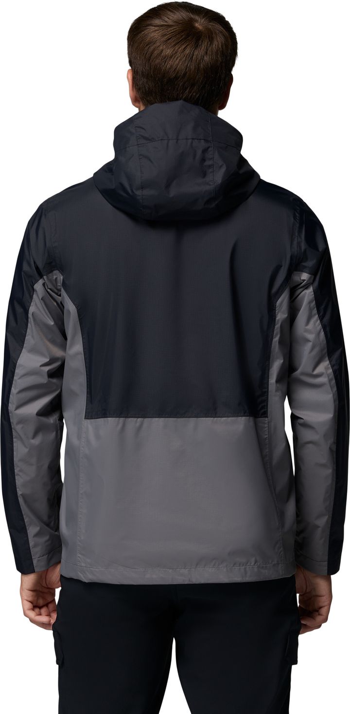 Columbia Men's Pouring Adventure III Jacket Black, City Grey Columbia Columbia Men's Pouring Adventure III Jacket Black, City Grey Columbia
