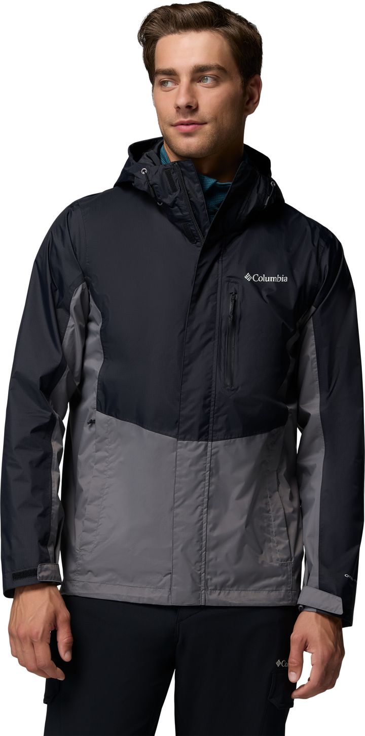 Columbia Men's Pouring Adventure III Jacket  Black, City Grey Columbia
