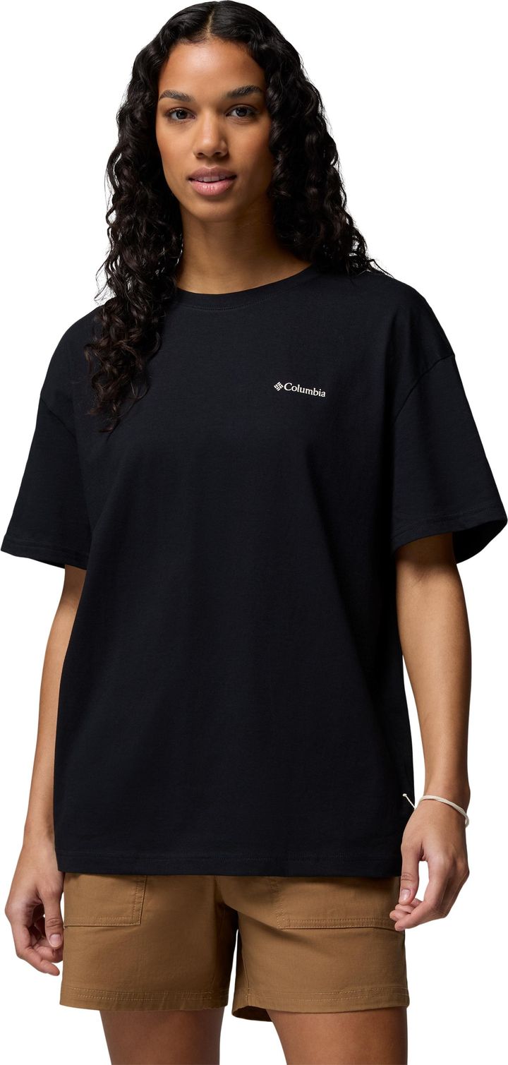 Columbia Women's Rolling Bend Graphic Oversized T-Shirt Black, Floral Groove Columbia
