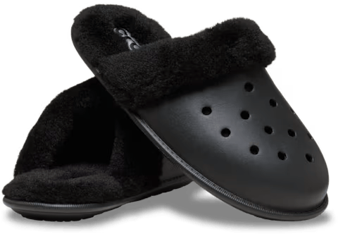 Crocs Classic Fuzz Scuff Black Crocs
