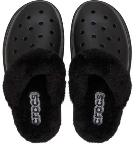 Crocs Classic Fuzz Scuff Black Crocs