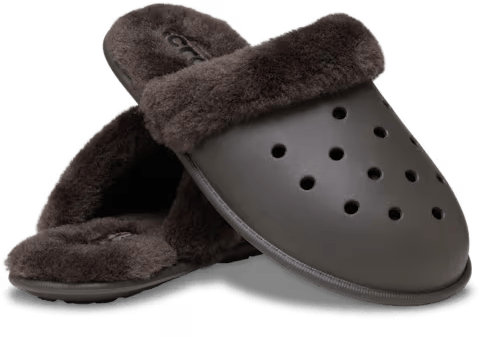 Crocs Classic Fuzz Scuff Dark Cocoa Crocs