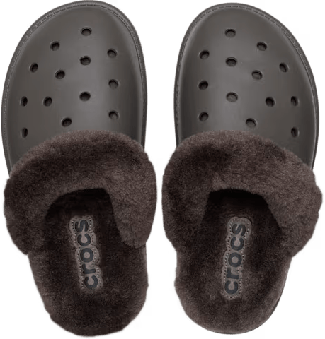 Crocs Classic Fuzz Scuff Dark Cocoa Crocs