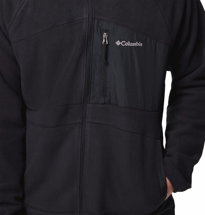 Columbia Men's Fast Trek Overlay Full Zip Fleece Jacket Black Columbia