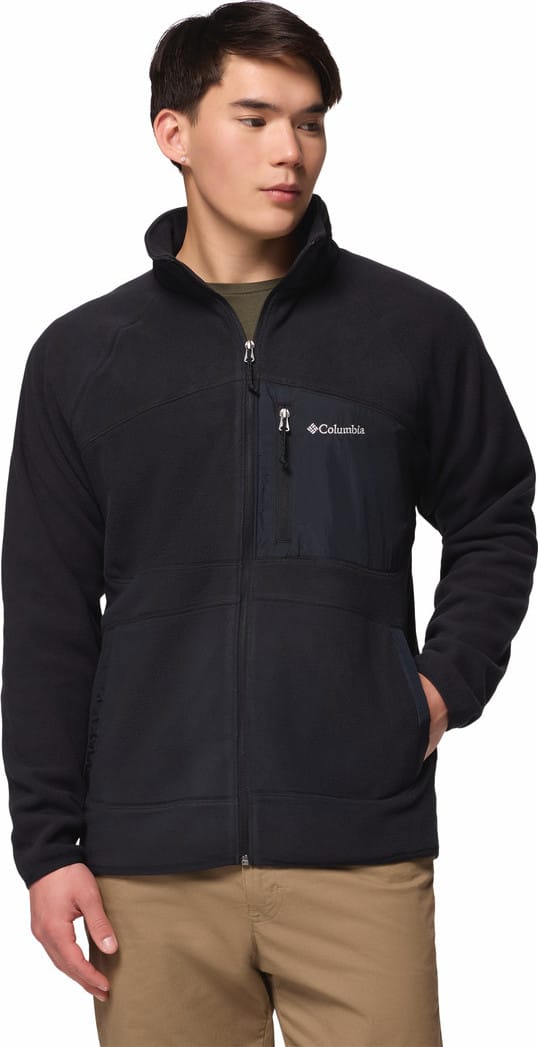 Columbia Men's Fast Trek Overlay Full Zip Fleece Jacket Black Columbia