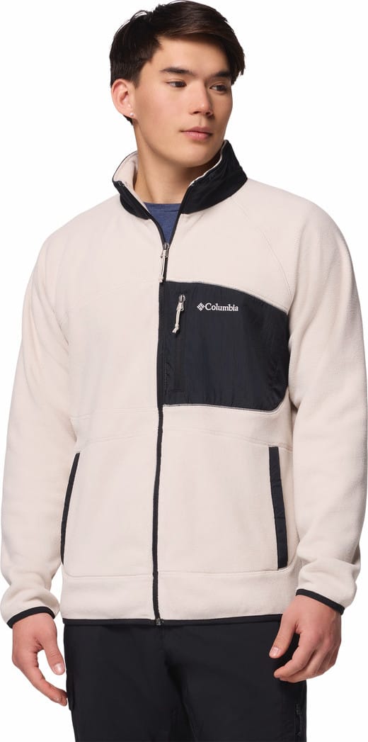 Columbia Men's Fast Trek Overlay Full Zip Fleece Jacket Dark Stone, Black