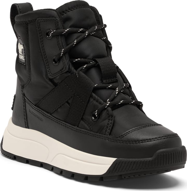 Sorel Youth Whitney™ III Mid Waterproof Black, Sea Salt Sorel