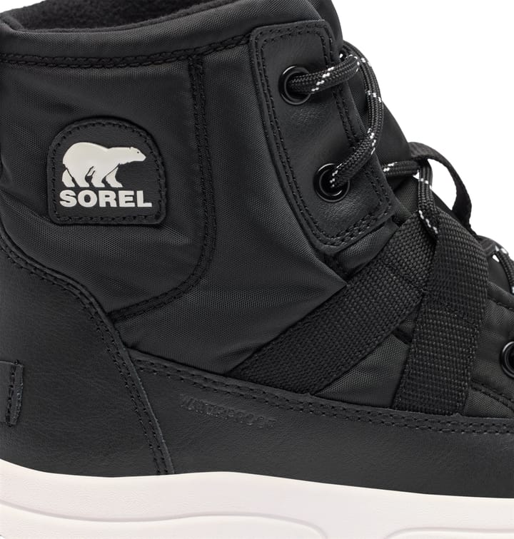 Sorel Youth Whitney™ III Mid Waterproof Black, Sea Salt Sorel