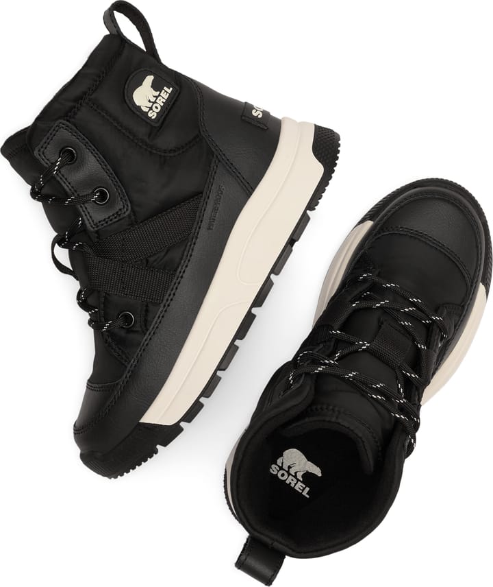 Sorel Youth Whitney™ III Mid Waterproof Black, Sea Salt Sorel