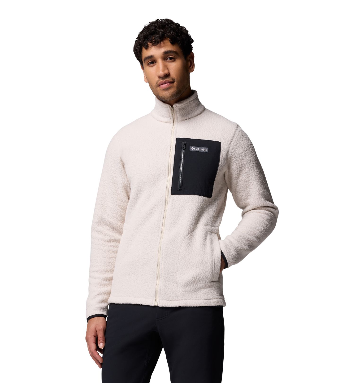 Columbia Men's Jasper Ridge Pebbled Fleece Jacket Stone Green, Antique Moss