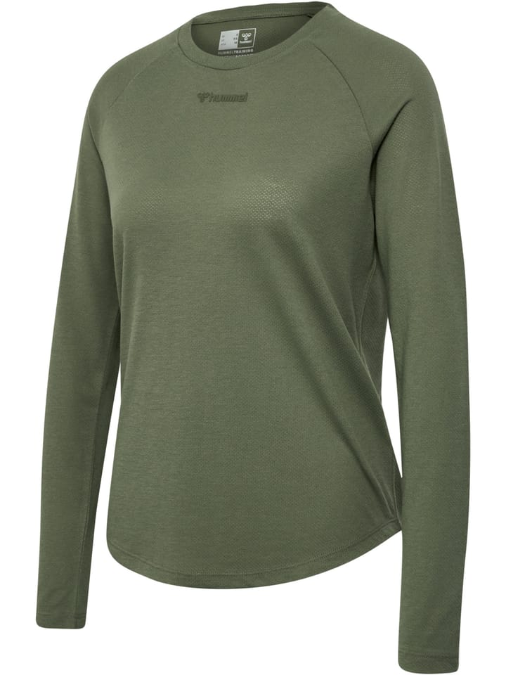 Women's hmlMT Vanja T-Shirt L/S Deep Lichen Green Hummel