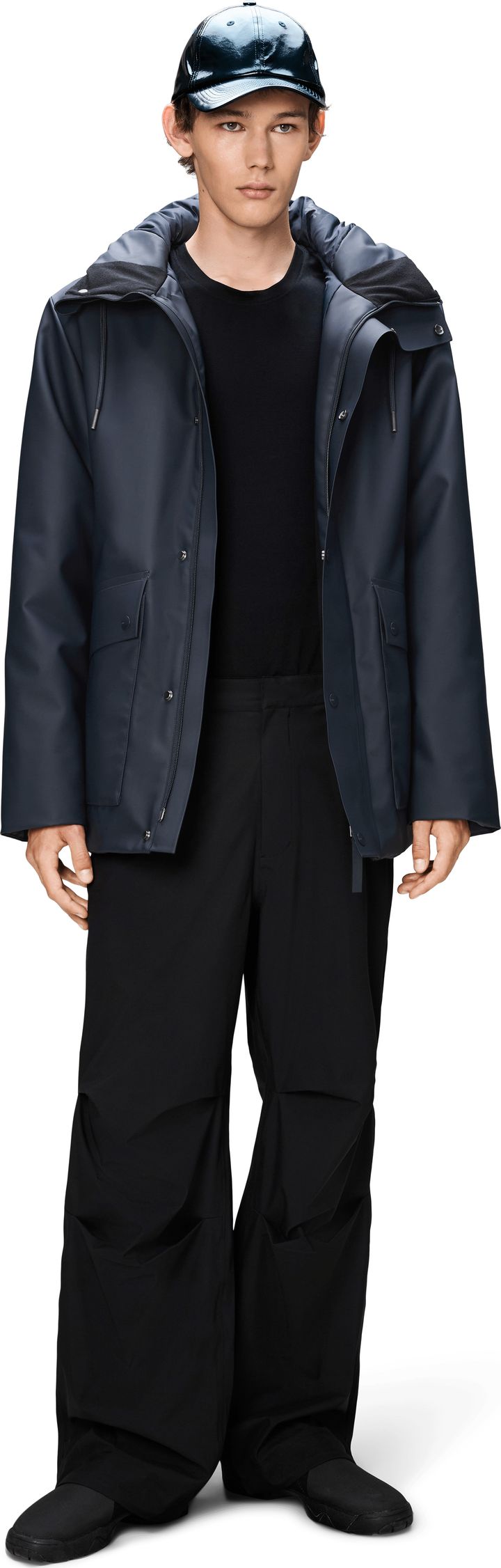 Rains Unisex Nome Parka W3T3 Navy Rains Rains Unisex Nome Parka W3T3 Navy Rains
