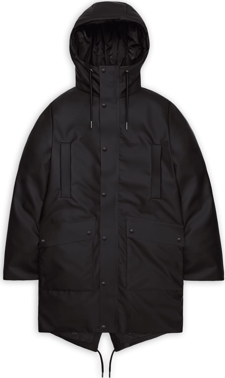 Rains Unisex Nome Long Parka W3T3 Black Rains Rains Unisex Nome Long Parka W3T3 Black Rains