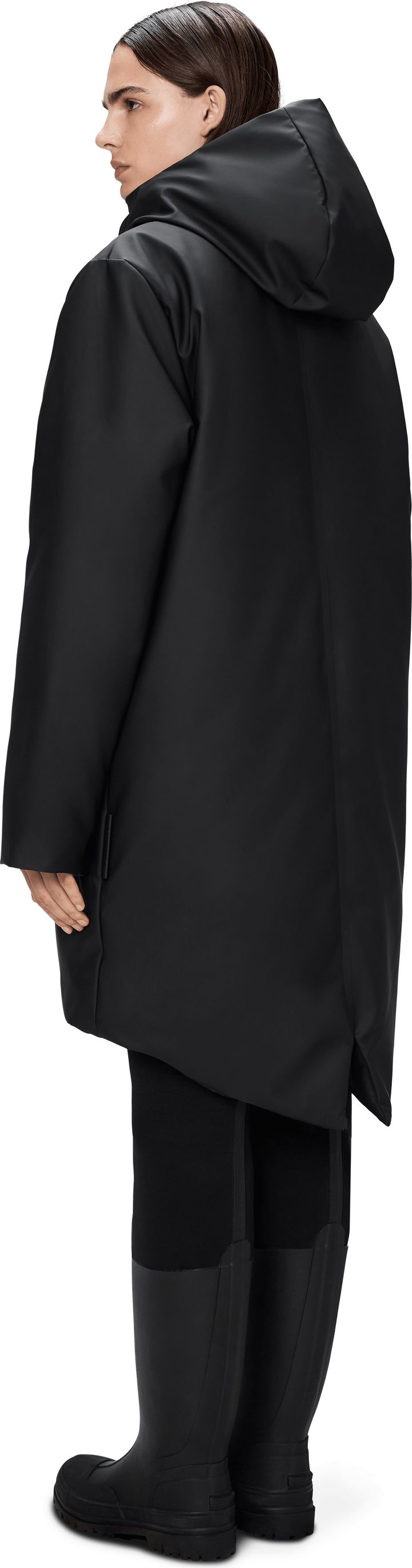 Rains Unisex Nome Long Parka W3T3 Black Rains