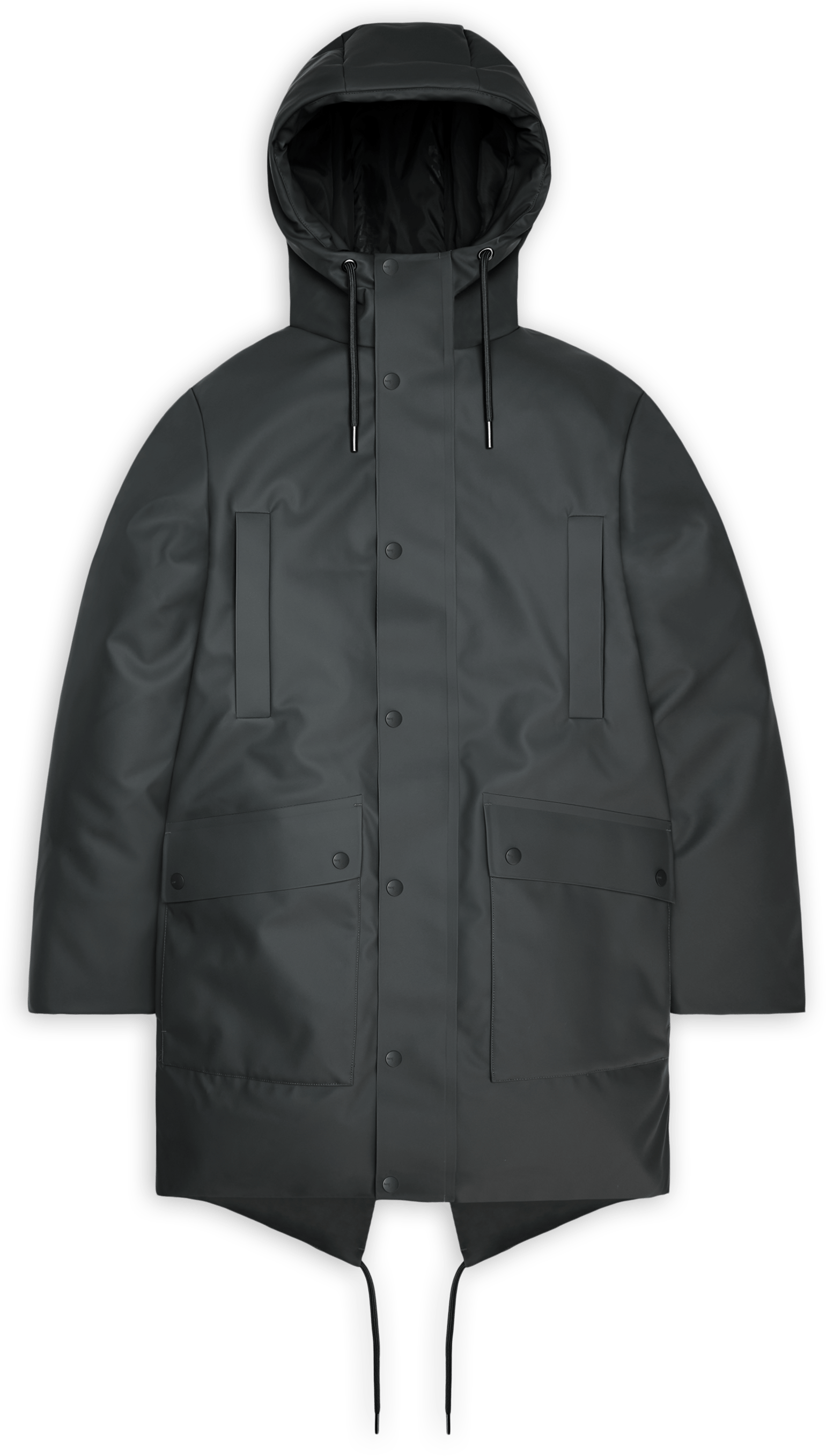 Rains Unisex Nome Long Parka W3T3 Dark Grey