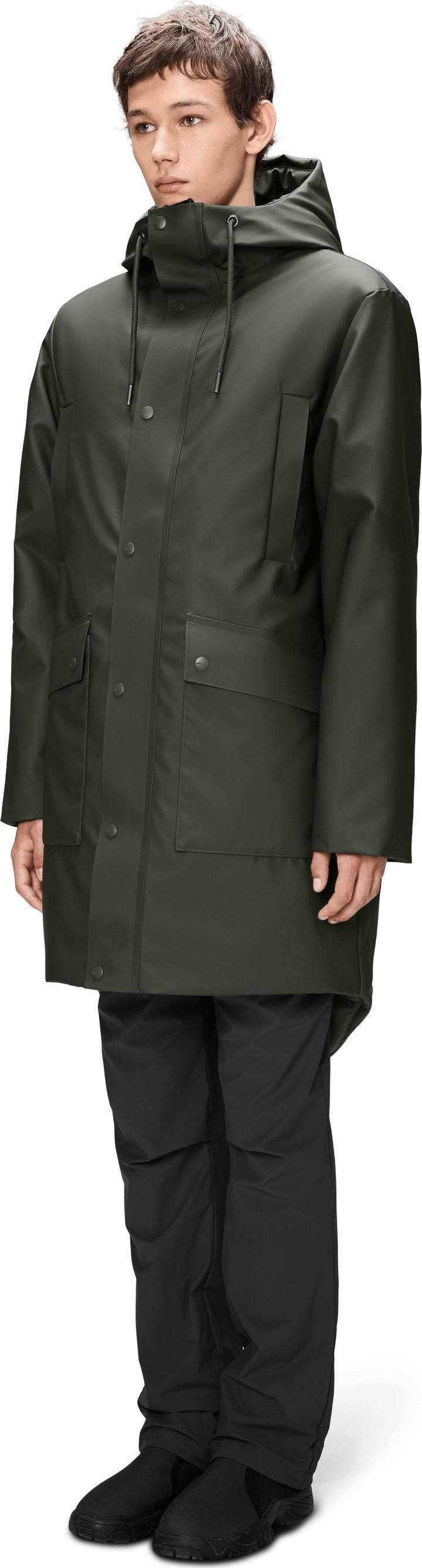 Rains Unisex Nome Long Parka W3T3 Green Rains