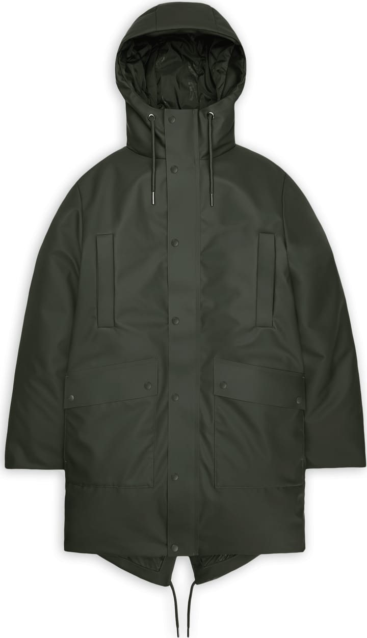 Rains Unisex Nome Long Parka W3T3 Green Rains