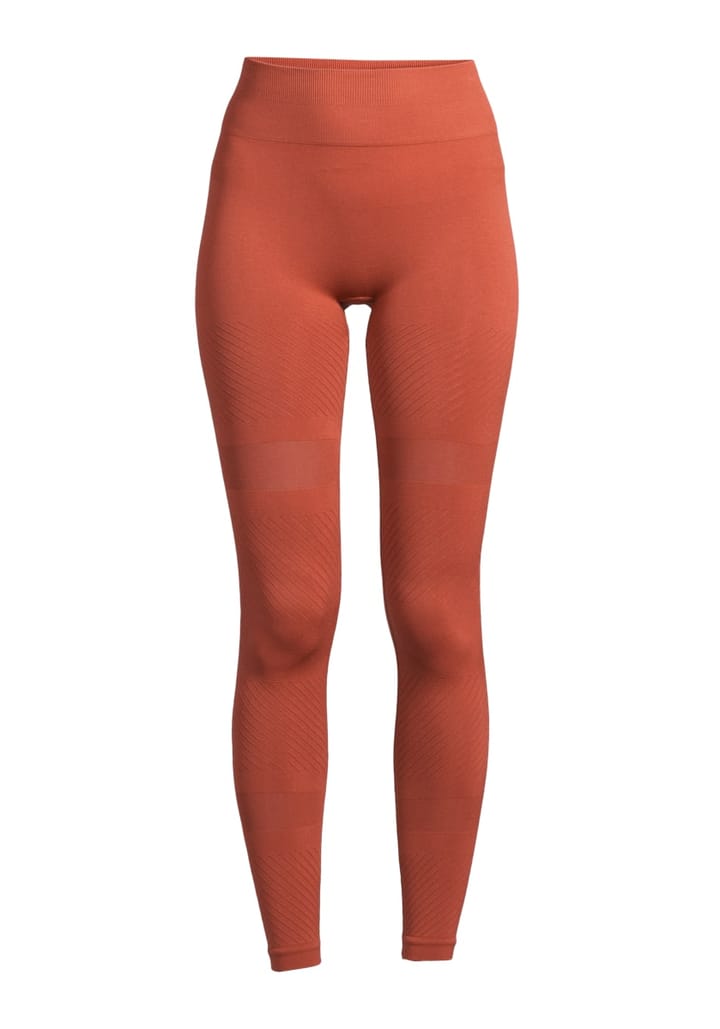 Casall Essential Block Seamless High Waist Tights Burnt Sienna Red Casall