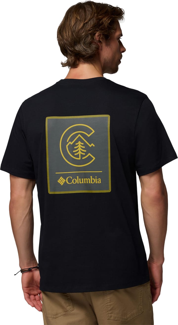 Columbia Men's CSC Logo Organic Cotton T-Shirt Black, Linework C Badge Columbia