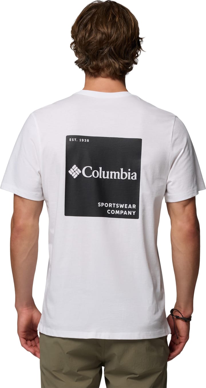 Columbia Men's CSC Logo Organic Cotton T-Shirt White, Boxy Brand Columbia