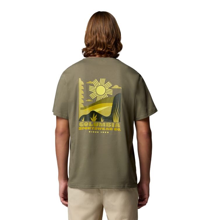 Columbia Men's CSC Outdoor Organic Cotton T-Shirt Stone Green, Shining Sandscape Columbia