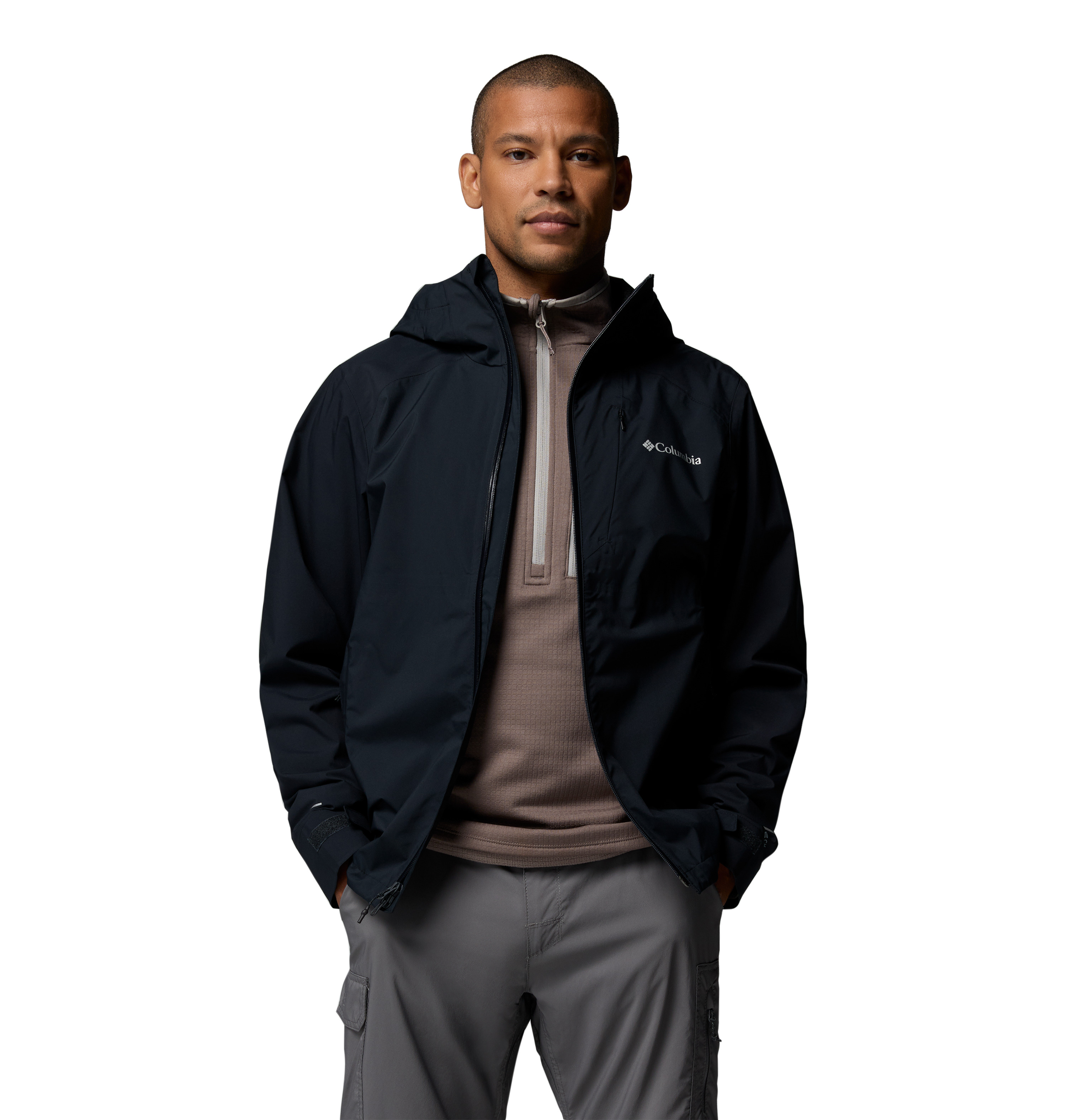 Columbia Men's Trailborne 2.5L Packable Waterproof Jacket Black