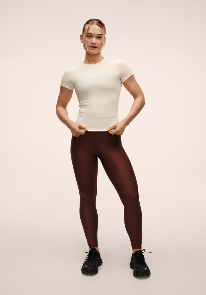 Casall Women's Graphic Sport Tights Dark Brown Casall