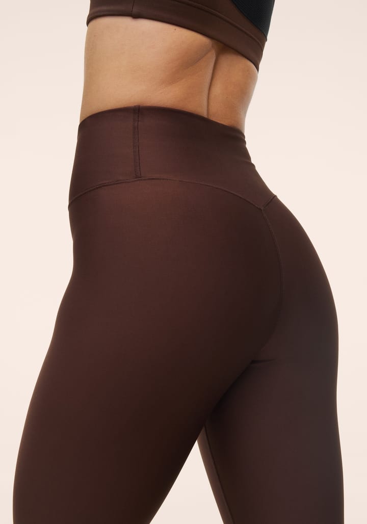 Casall Women's Graphic Sport Tights Dark Brown Casall