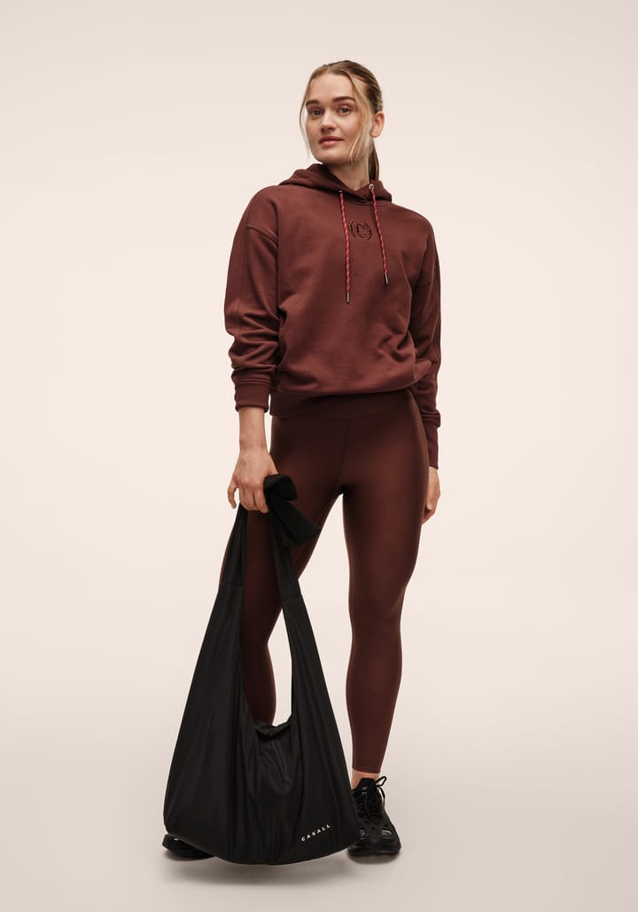Casall Women's Graphic Sport Tights Dark Brown Casall