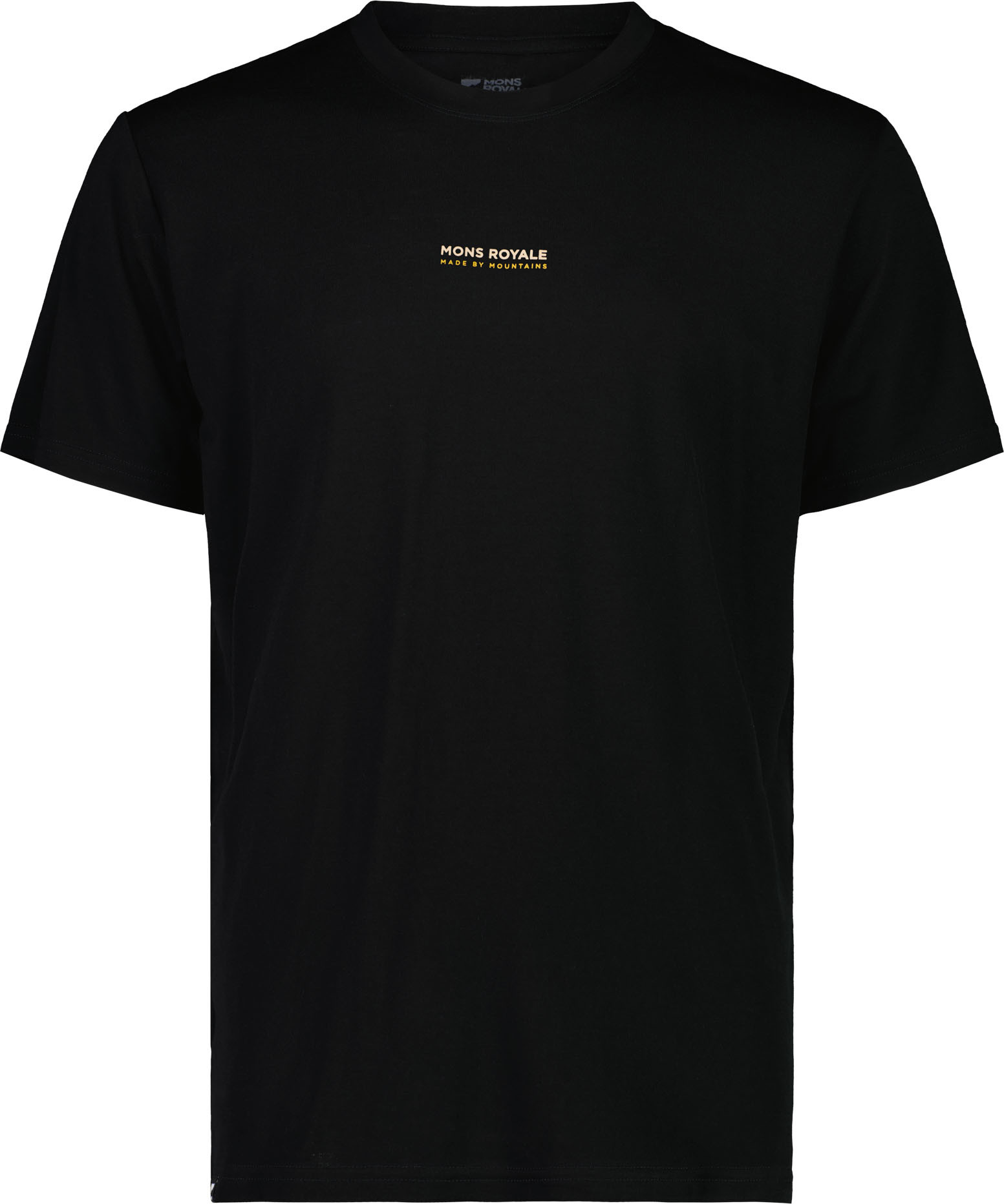 Mons Royale Men's Icon Merino Air-Con T-Shirt Black W Big Logo Back Kortermede trøyer XL