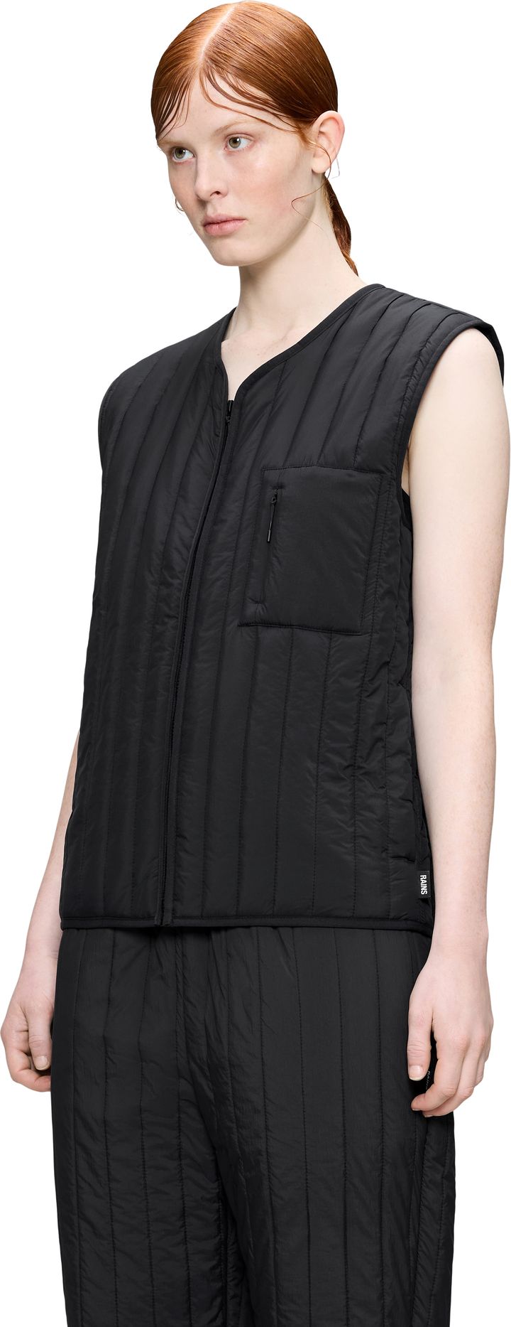 Rains Unisex Banja Liner Vest T1 Black Rains