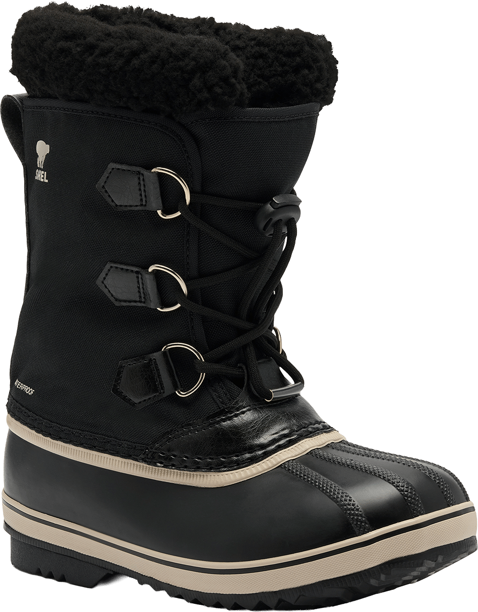 Sorel Big Kids Yoot Pac Nylon Wp Black, Black