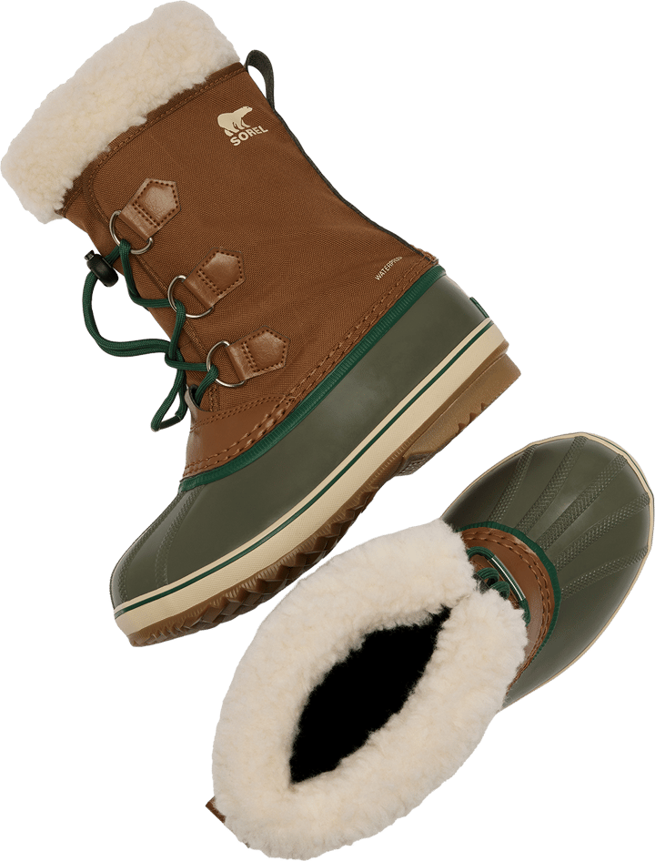 Sorel Kid´s Little Kids Yoot Pac Nylon Wp Velvet Tan, Stone Green Sorel