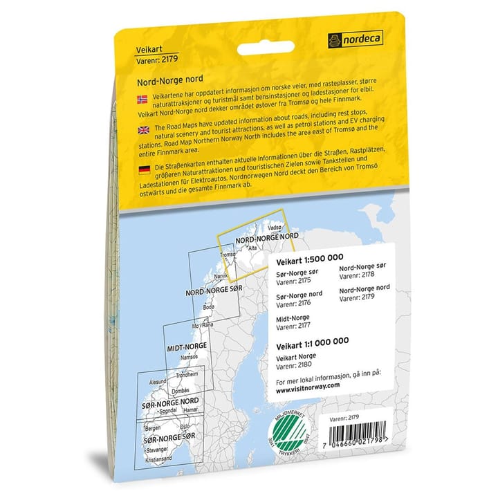 Nordeca Veikart Nord-Norge Nord 1:500 000 Veikart 1:500 000 Ugland IT