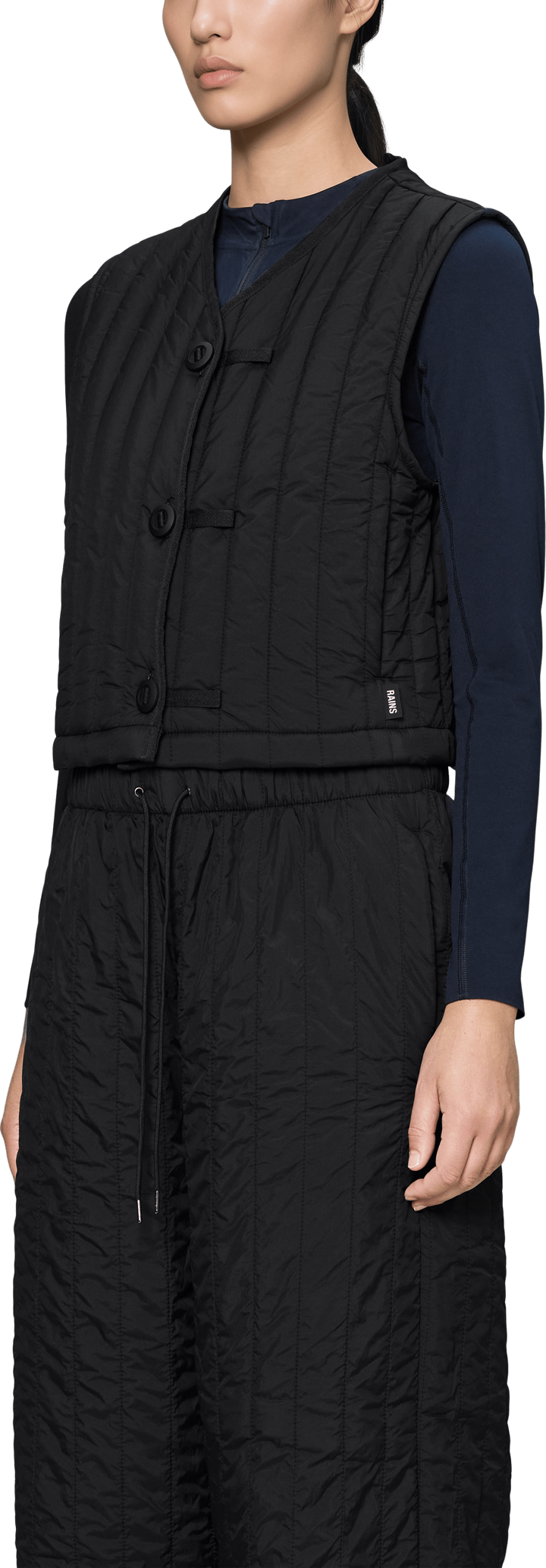 Rains Women's Banja Short Liner Vest Black Rains