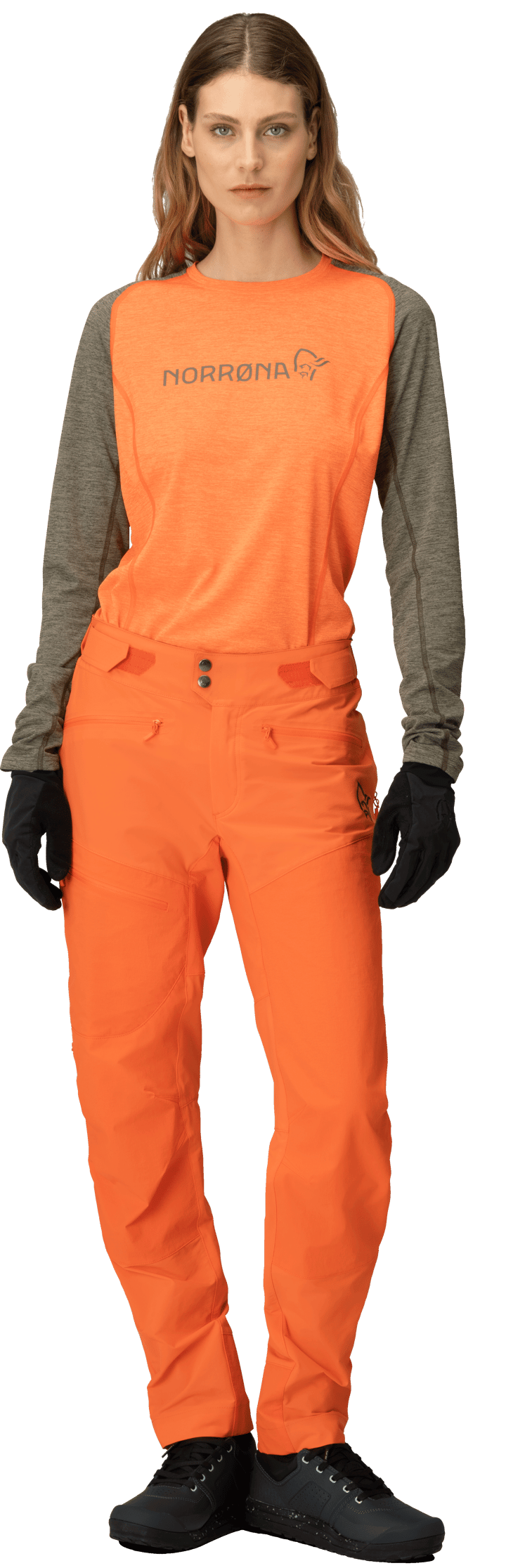 Norrøna Women's Fjørå Flex1 Pants Orange Alert Norrøna