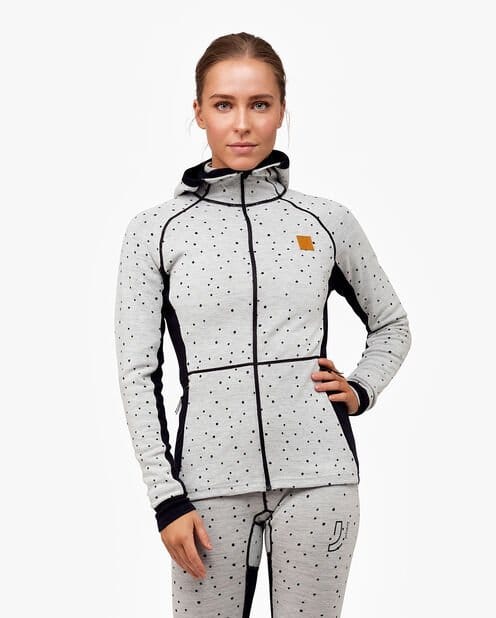 Johaug Maven Wool Fullzip Hood GREYM Johaug Johaug Maven Wool Fullzip Hood GREYM Johaug